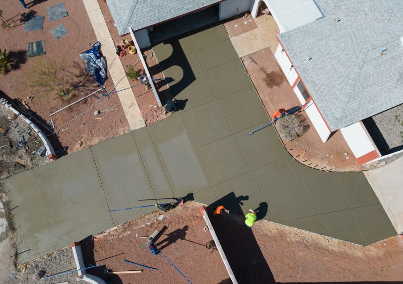 Concrete finishing for driveways